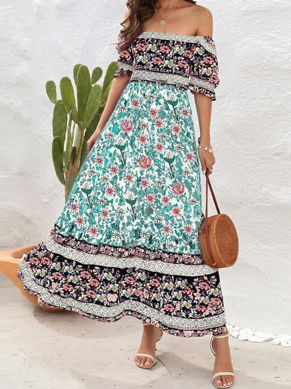 Variant image for Damen-Sommerkleid, geblümtes Design, hochwertiges Polyester-16