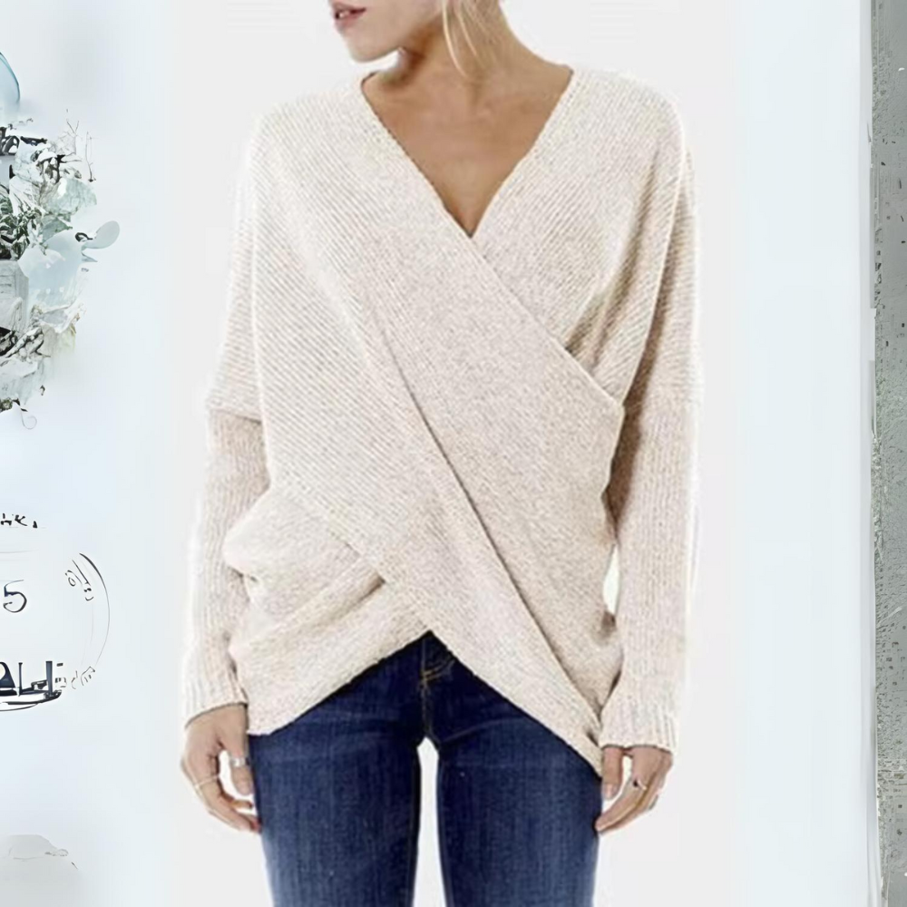 Oversize-Pullover für Damen aus natürlichem Material – weiches und elegantes Design für lässige und formelle Anlässe 1