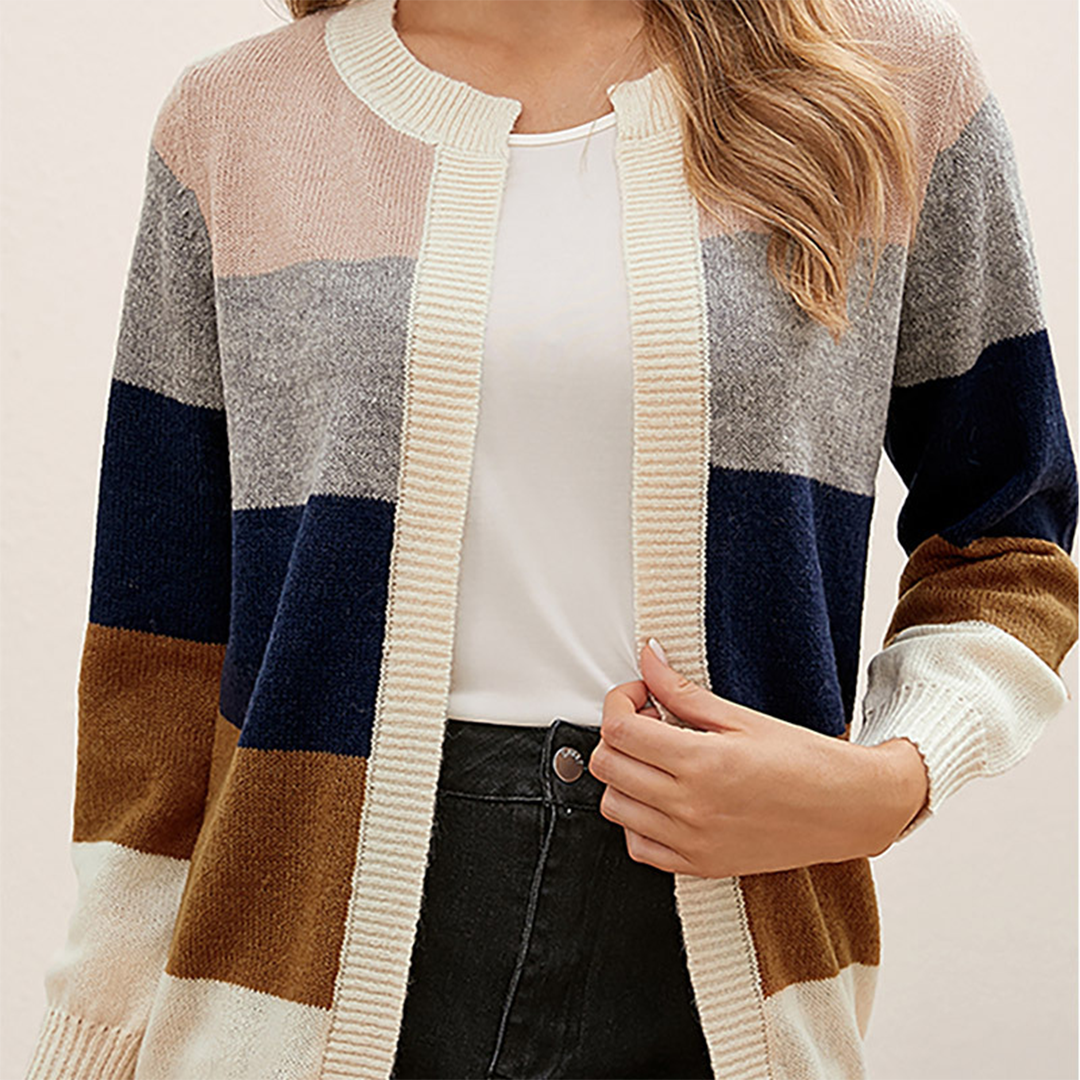 Lange Damen-Strickjacke klassisch 100% weiches Acryl-2