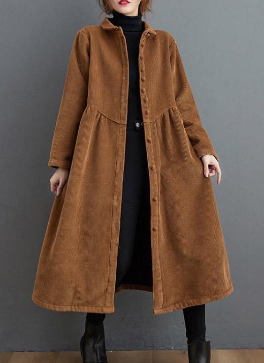 Variant image for Damen-lange Jacke, zeitloser Cord-9