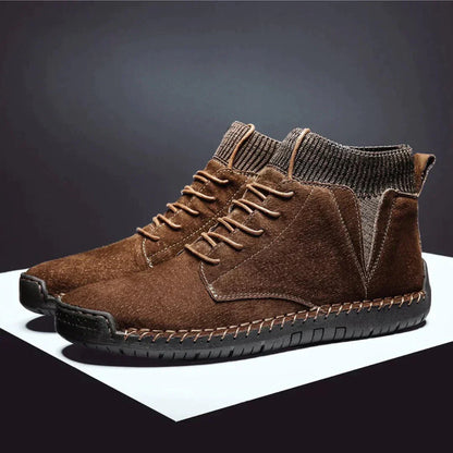 Damen-Stiefel, hoch, klassisch, weiches Textil-1