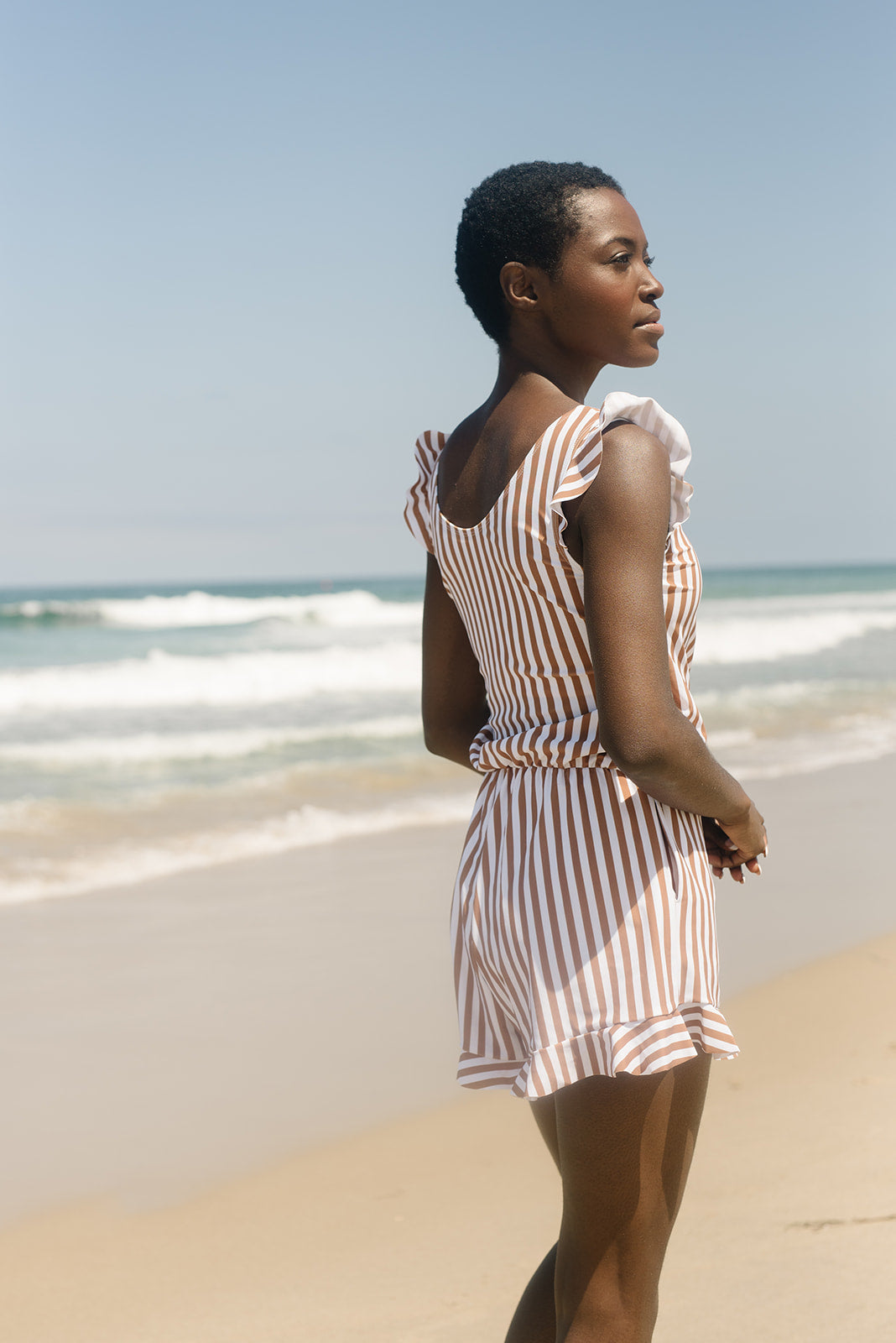 Variant image for Damen Badeshorts Rüschen Twist Design Hochwertiger Stoff-13