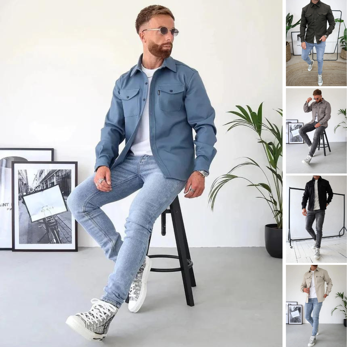 Damenjacke mit langen Ärmeln Geknöpft Polyestermischung für Damen-2