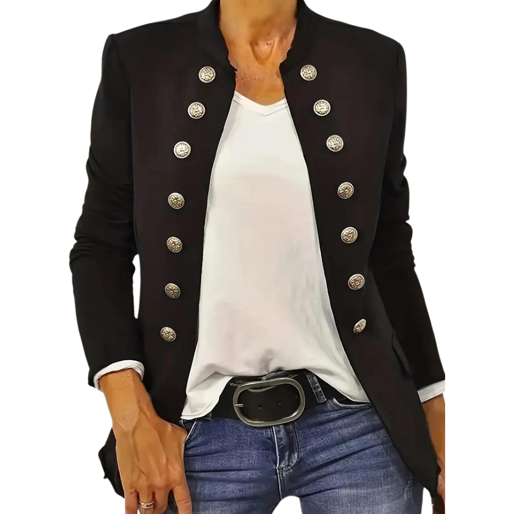 Damen-Blazer, lässig, Baumwolle, Polyester-1