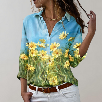 Damen-Bluse, knopflos, Paisley, Muster, Polyester-2