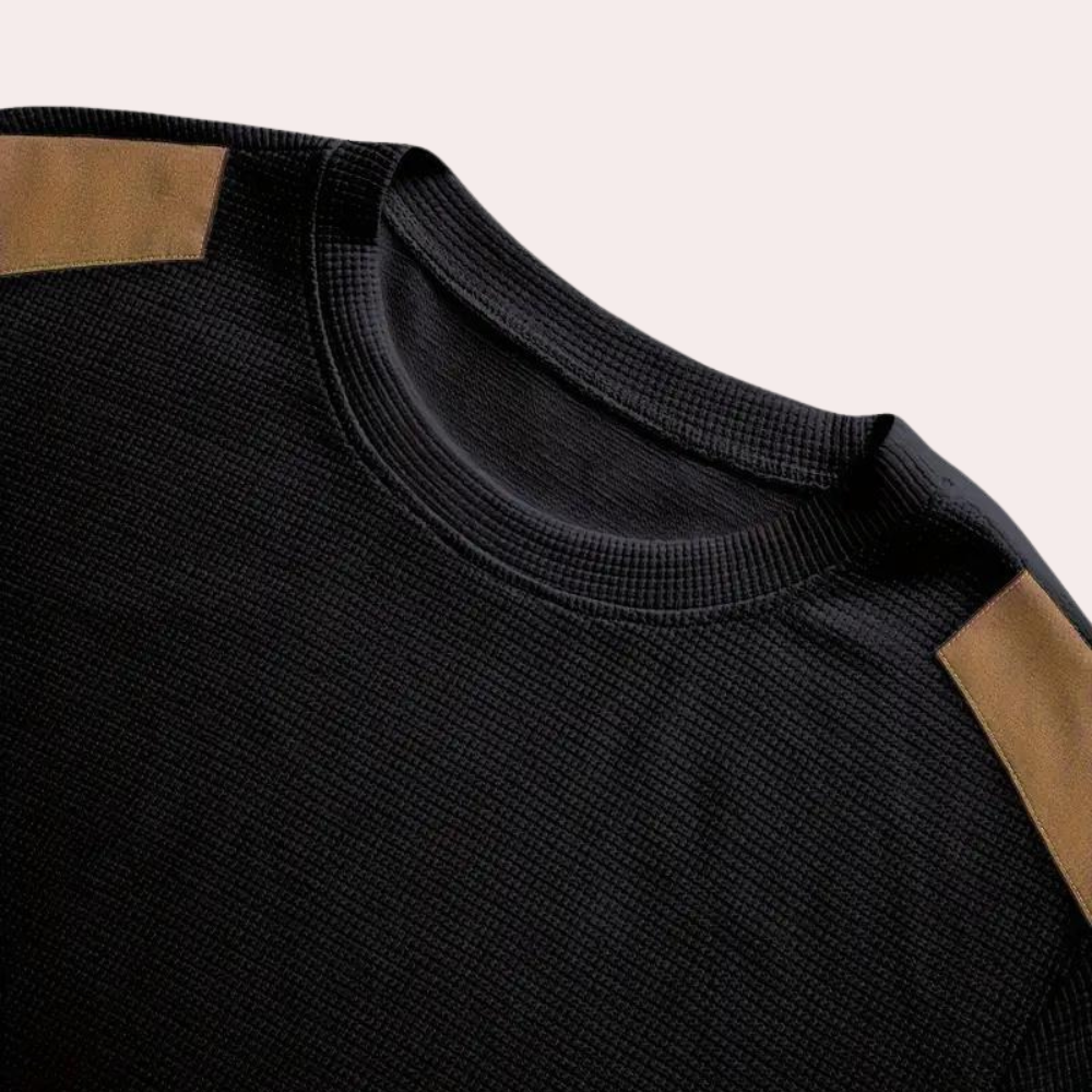 Herrenhemd, langärmlig, klassisch, gestrickt, gemischter Stoff-2