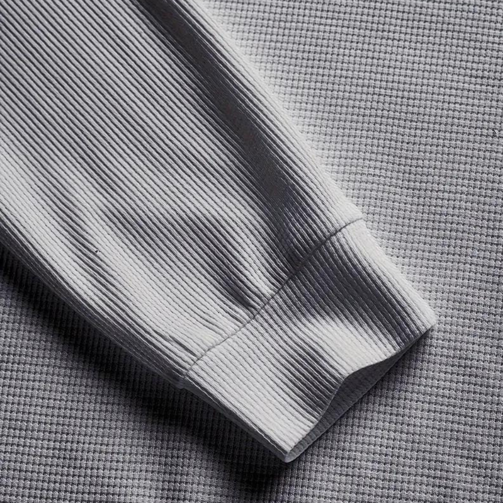 Herrenhemd, langärmlig, klassisch, gestrickt, gemischter Stoff-3