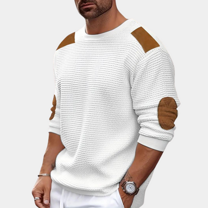 Herrenhemd, langärmlig, klassisch, gestrickt, gemischter Stoff-5