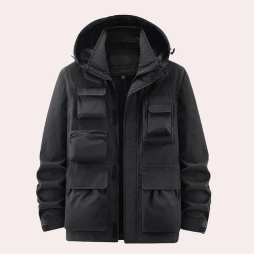 Herren-Winterjacke, modernes Design, wasserabweisendes Material, isolierende Stoffe 1
