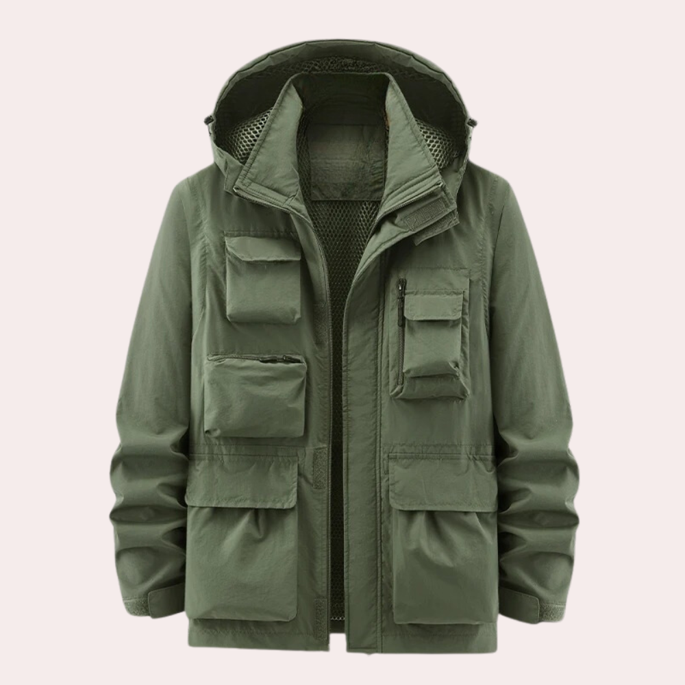 Herren-Winterjacke, modernes Design, wasserabweisendes Material, isolierende Stoffe 4