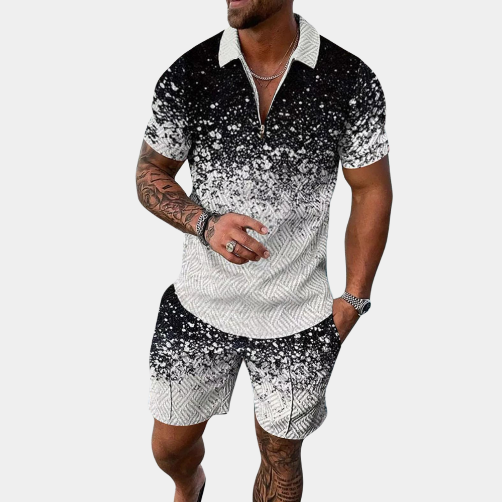 Herrenshorts, zweiteilig, hochwertige Baumwolle, Polyester-3