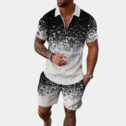 Herrenshorts, zweiteilig, hochwertige Baumwolle, Polyester-3