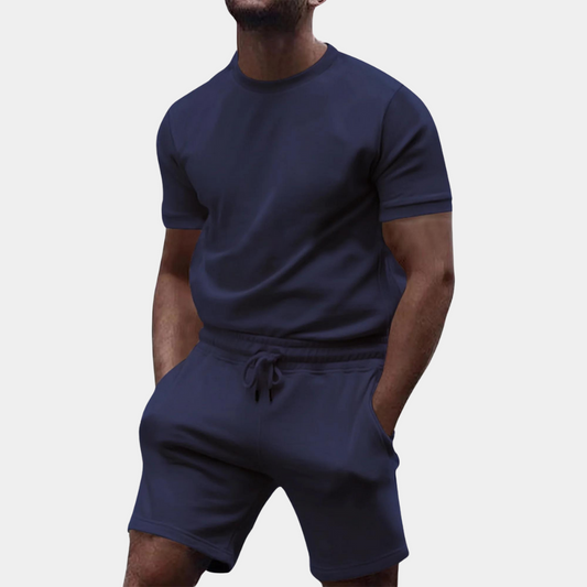 Herren Top und Shorts Set Lässig Hochwertiges Material-1