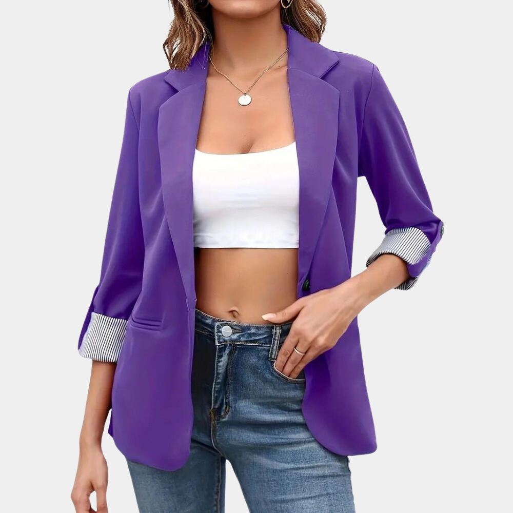 Variant image for Damen Blazer Revers-Stil Hochwertiger Stoff-16