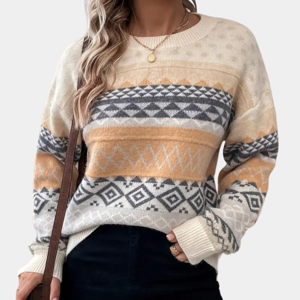 Damen-Strickpullover, klassisches Design, weiches Material-1