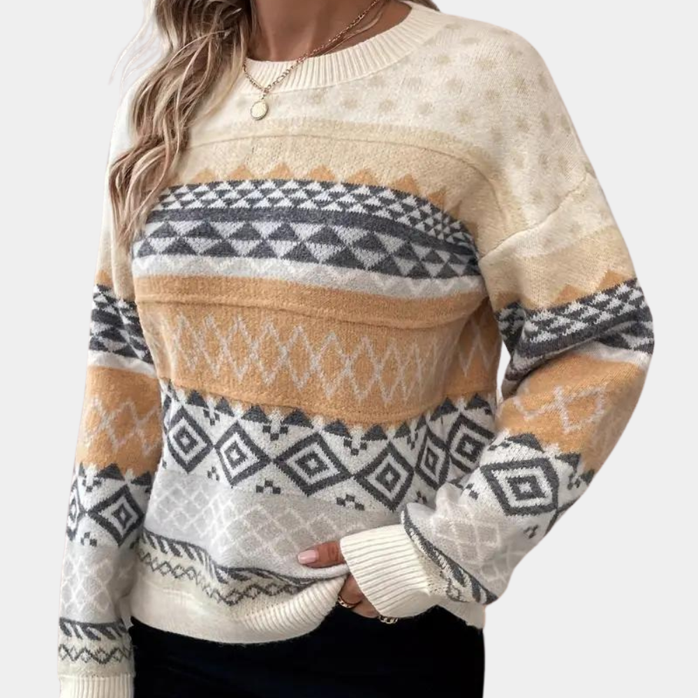 Damen-Strickpullover, klassisches Design, weiches Material-3