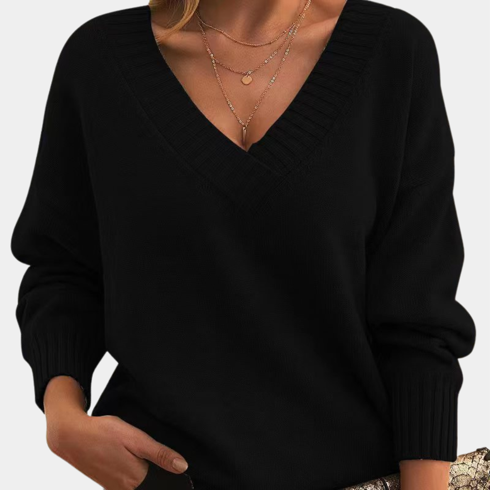 Variant image for Damen V-Ausschnitt Pullover Weiche Qualität-6