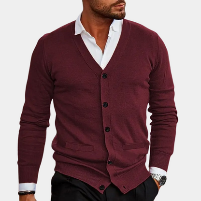 Damen-Strickjacke, V-Ausschnitt, weich, gestrickt, mit Knöpfen-5