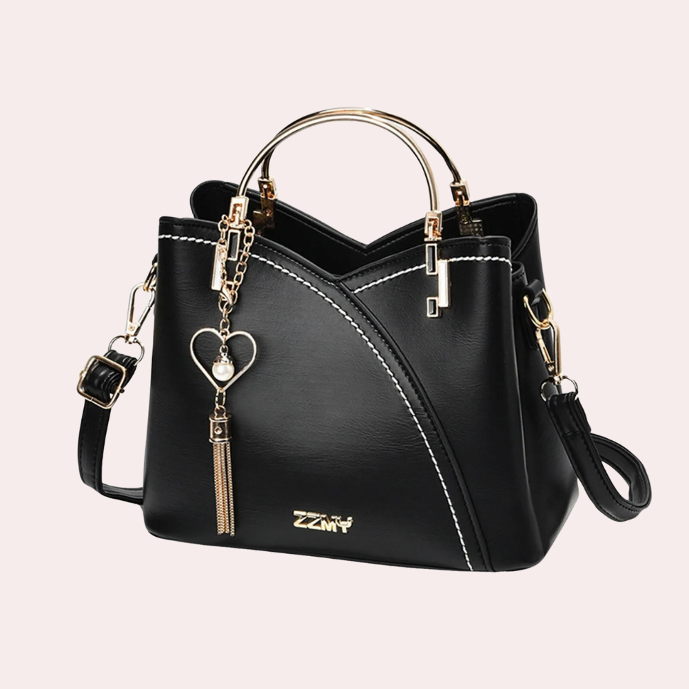 Damen-Handtasche Zweifarbig Synthetisches Leder Modernes Design-6
