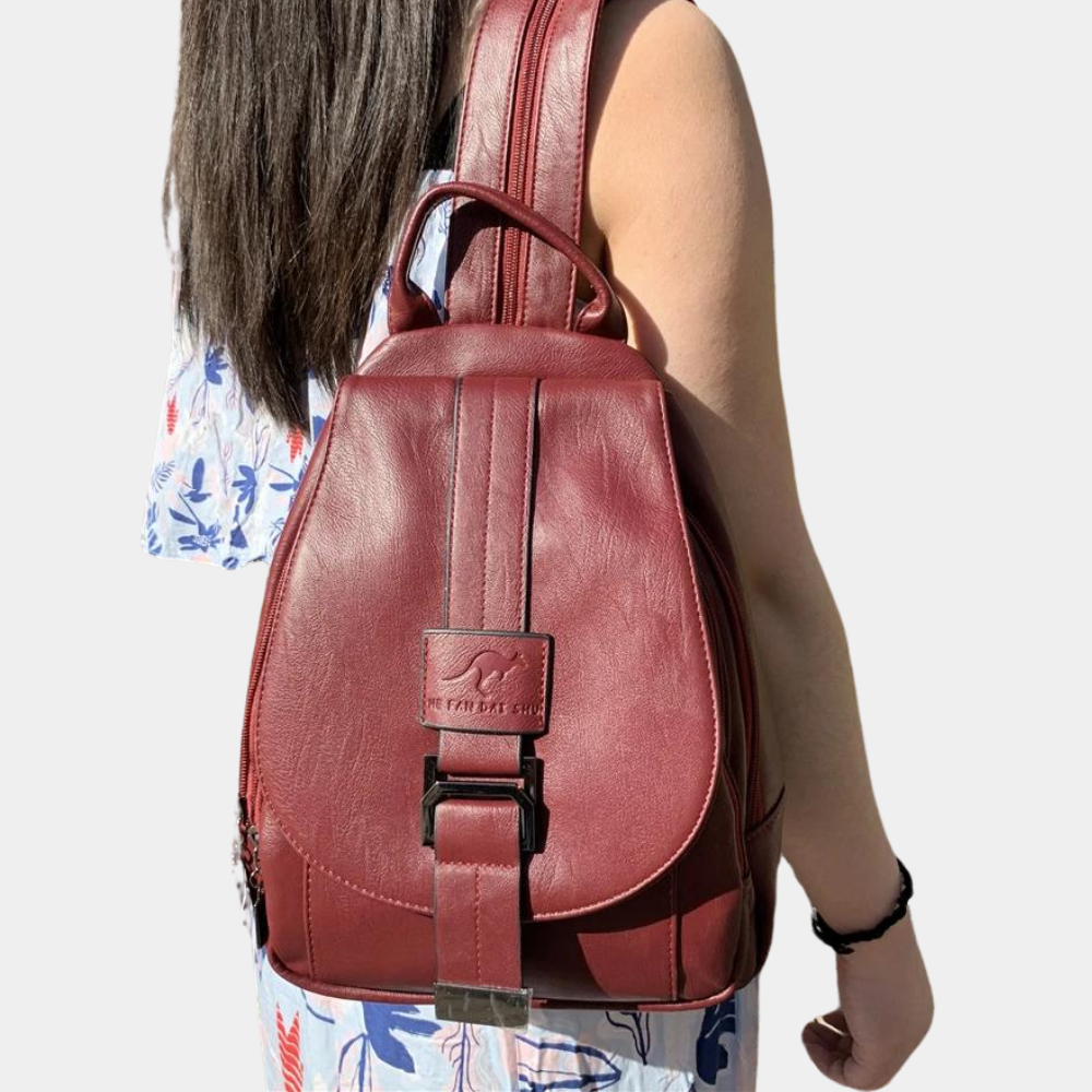 Damen-Rucksack, modern, Kunstleder, geräumiges Design-3