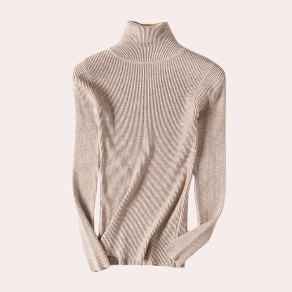 Damen-Rollkragenpullover, wärmendes Material, lässige Passform-2