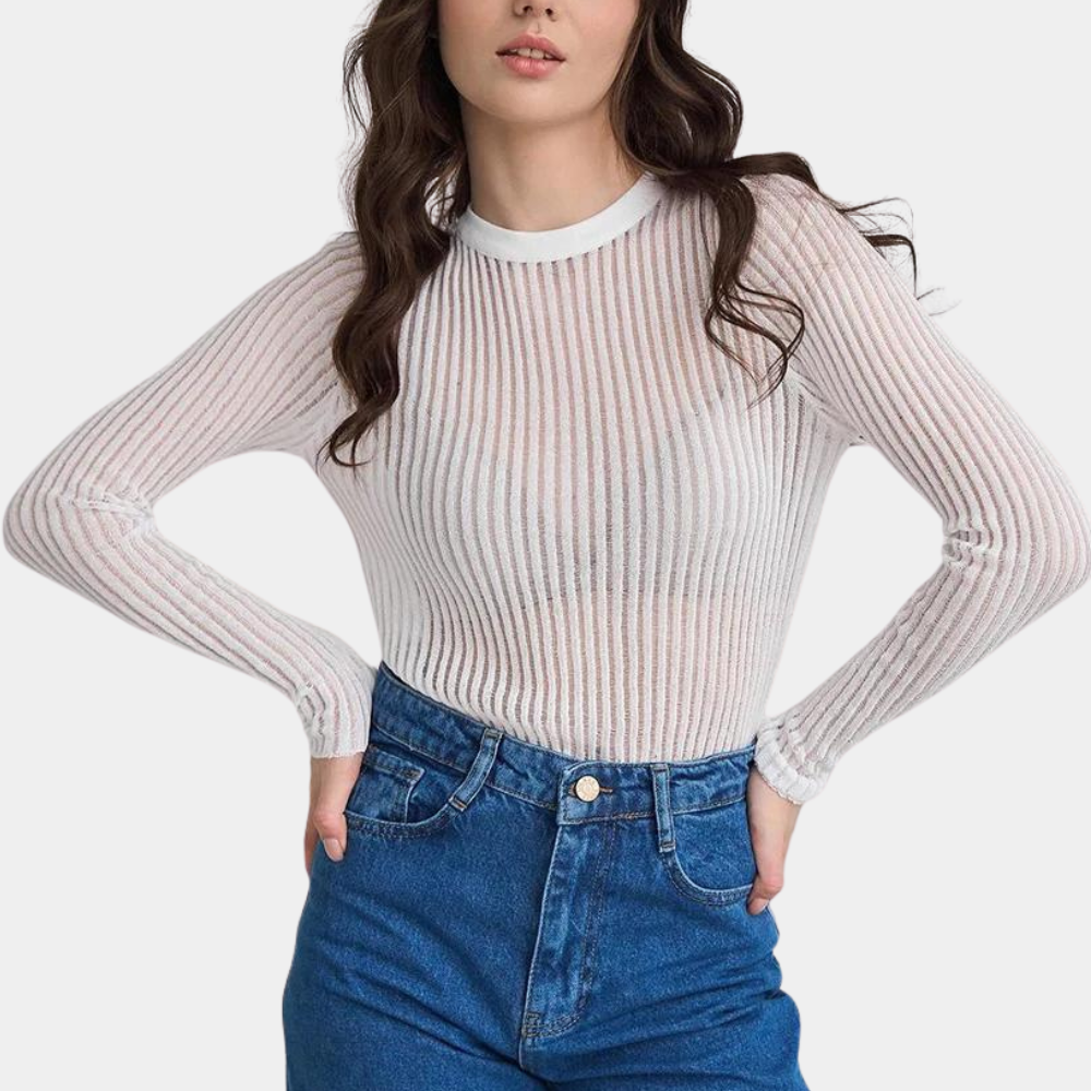 Variant image for Damen-Langarmtop, modernes Design, atmungsaktives Material-4