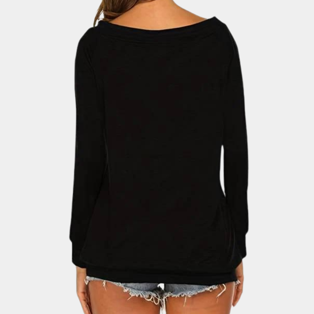 Damen-Pullover, asymmetrisches Design, weiche Mischung-2