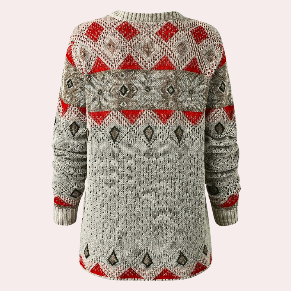 Damen-Strickpullover, modern, geometrisch, weiche Faser 3
