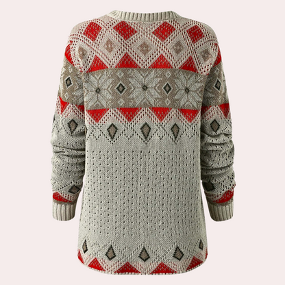 Damen-Strickpullover, modern, geometrisch, weiche Faser 3