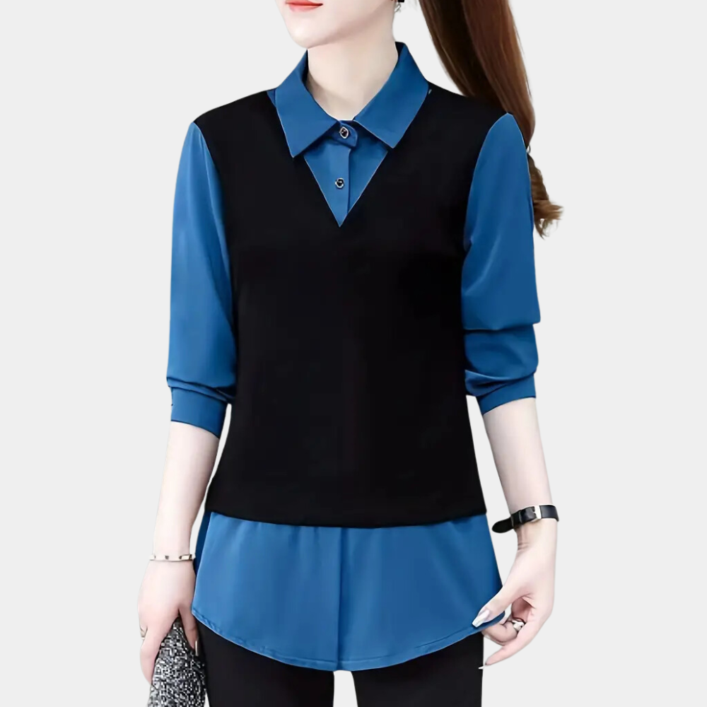 Weiße Bluse Damen Modern Polyester Elegant-2
