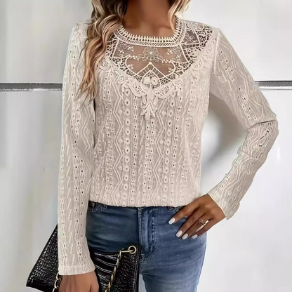 Damenbluse trendy Design Polyester für Alltags- und Festlook-3