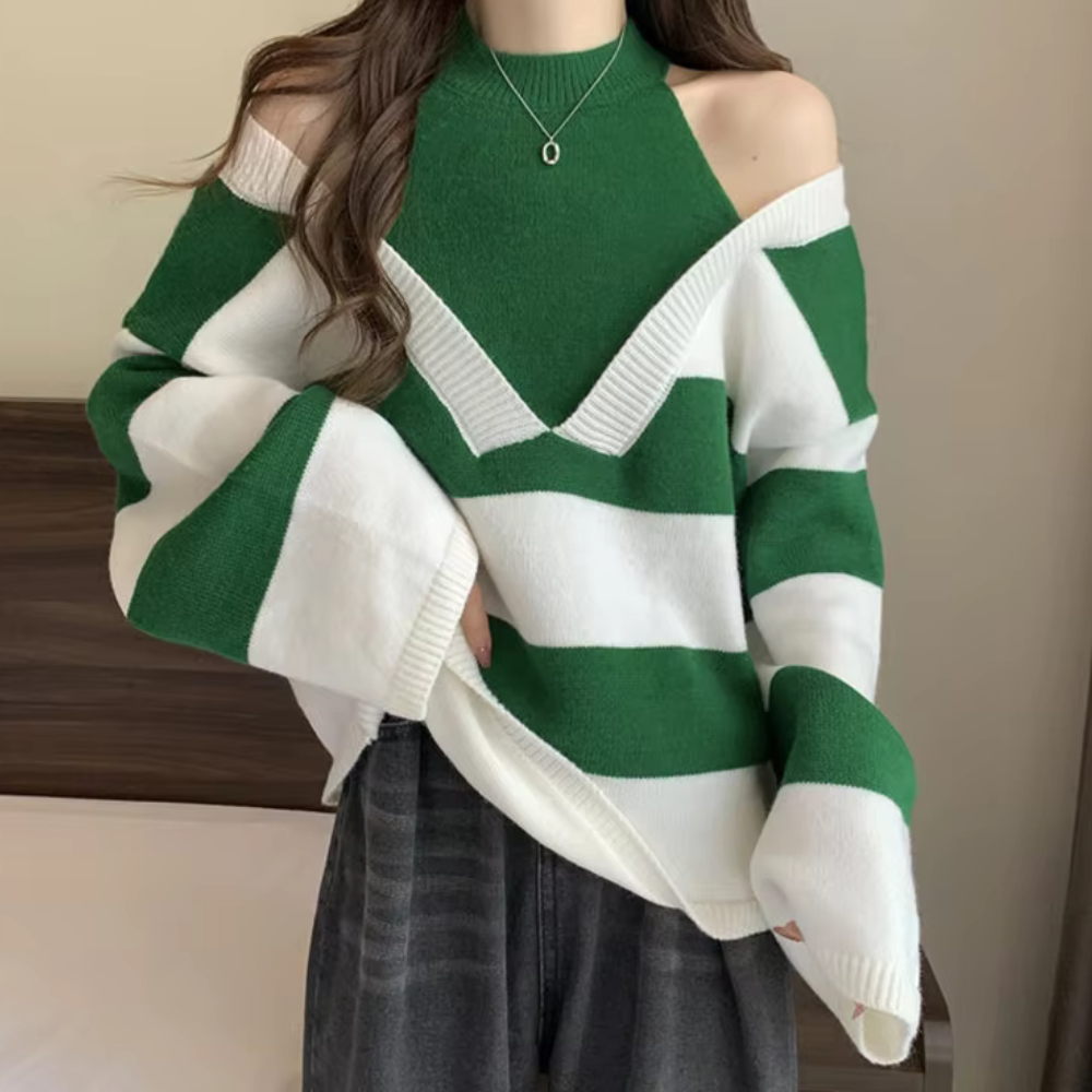 Damen-kalter-Pullover, modern, weich gestrickt, Qualität-6