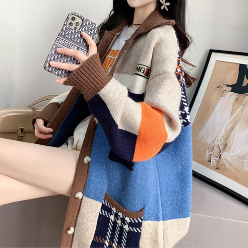 Damen-Cardigan, lange Strickjacke, weiches Strickmaterial, Casual-Stil-1