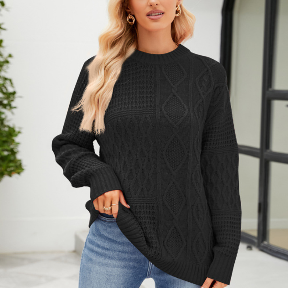 Damen-Strickpullover, lässiger Stil, weiches Material-6