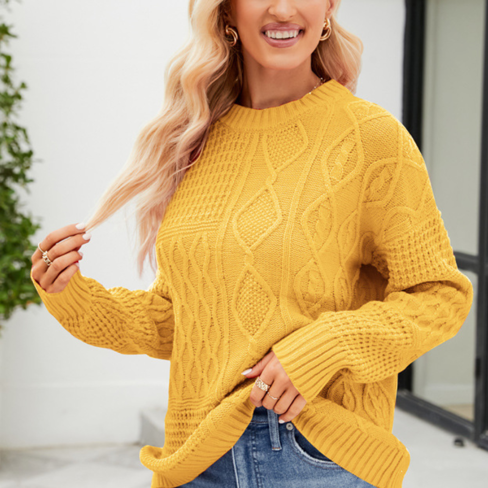 Damen-Strickpullover, lässiger Stil, weiches Material-4