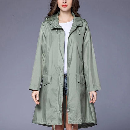 Damen-Regenjacke, wasserdicht, elegantes Design für Outdoor-Aktivitäten-2