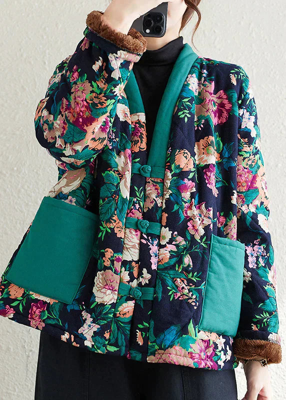 Damenjacke mit Boho-Druck, 100% Baumwolle, für Alltag und Fest 1