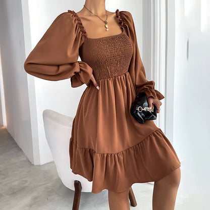 Damen-Minikleid, mit Volants, Polyester, für feine Anlässe-6