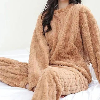 Flanell-Pyjama-Set für Damen – Weicher und bequemer Winterpyjama mit Oberteil und Hose 9