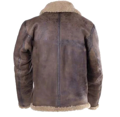 Herren-Winterjacke aus Kunstfell und Wolle – Vintage-Stil, dunkelbraun, klassisches Design für Herbst und Winter 5