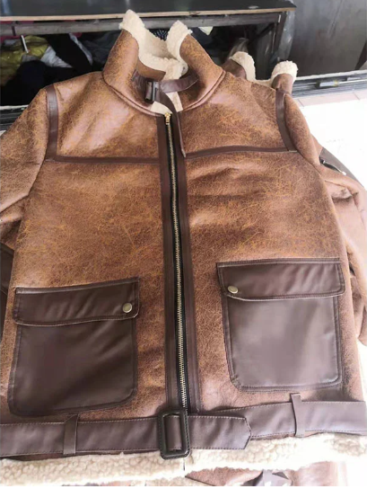 Herren-Winterjacke aus Kunstfell und Wolle – Vintage-Stil, dunkelbraun, klassisches Design für Herbst und Winter 4