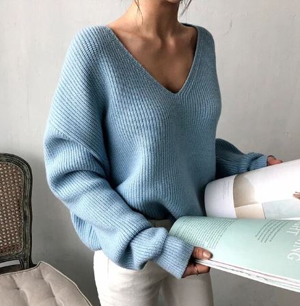 Variantbild für Damen Freizeitpullover, elegant, 100% Baumwolle, weiche Passform-1