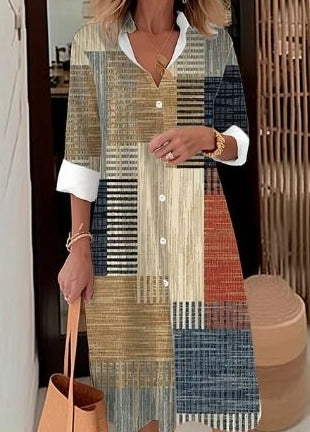 Variantenbild für Damenkleid mit leichtem, elegantem Design aus 100% Baumwolle-1