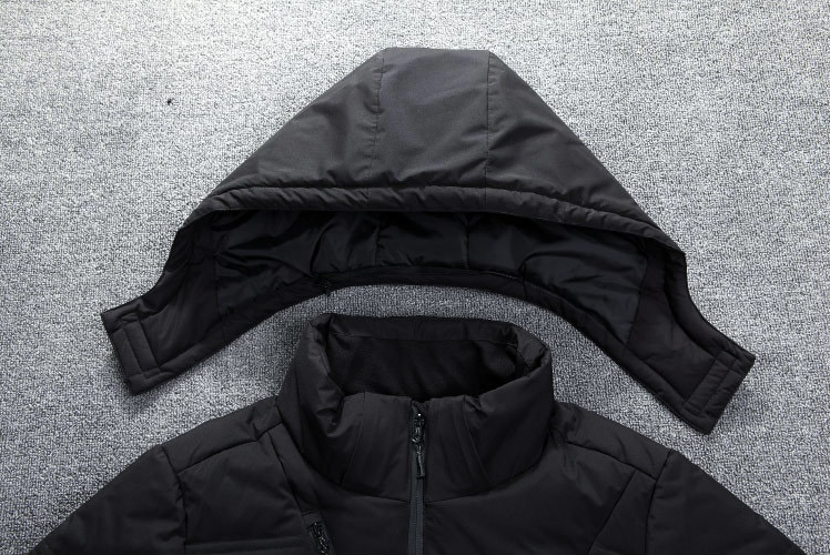 Herren-Winterjacke, abnehmbarer Kapuze, Polyester, extra, warm, strapazierfähig 3