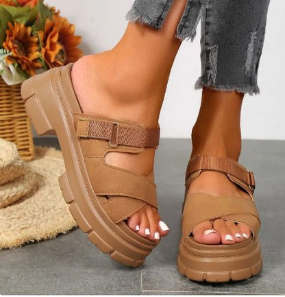 Variant image for Damen-orthopädische Keilsandalen, stoßdämpfendes PU-Design-1