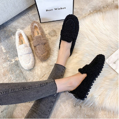 Damen-Plüschschuhe, weiche Synthetik, für Wärme und Komfort-2