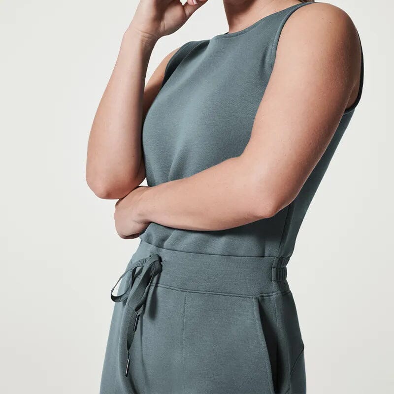 Damen-Jumpsuit, ärmellos, leichter Stoff, verstellbare Taille 4