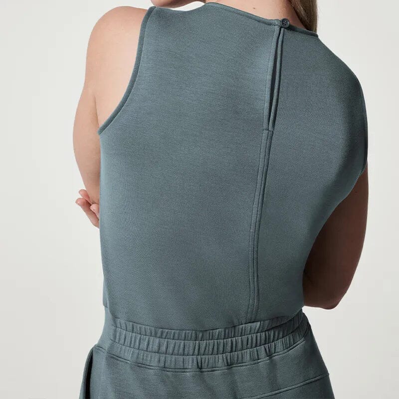 Damen-Jumpsuit, ärmellos, leichter Stoff, verstellbare Taille 6