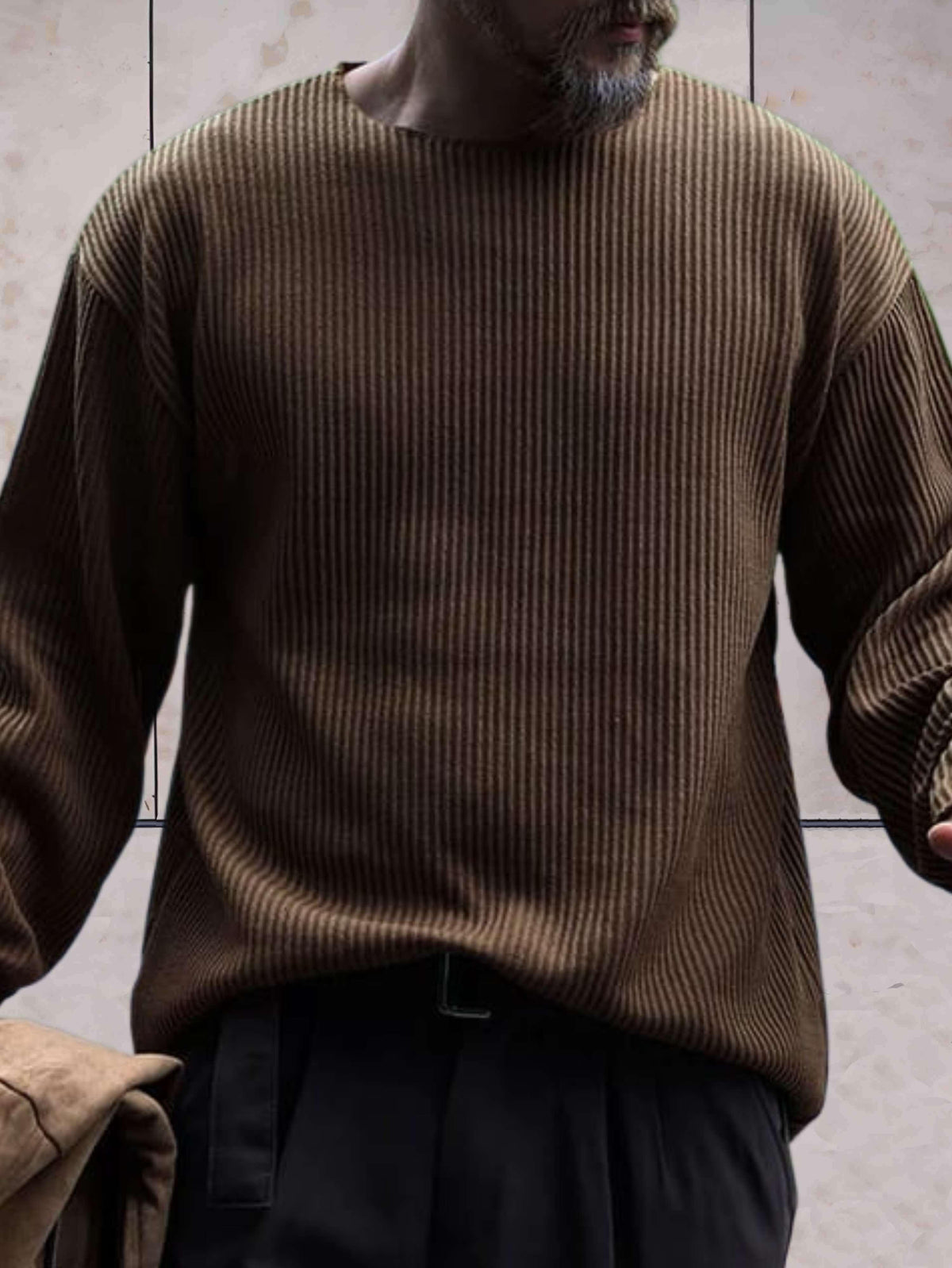 Klassischer Damenpullover mit Rundhalsausschnitt aus 100% Baumwolle 2
