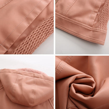 Damen-Lederjacke, vielseitiger Stil, hochwertig-5